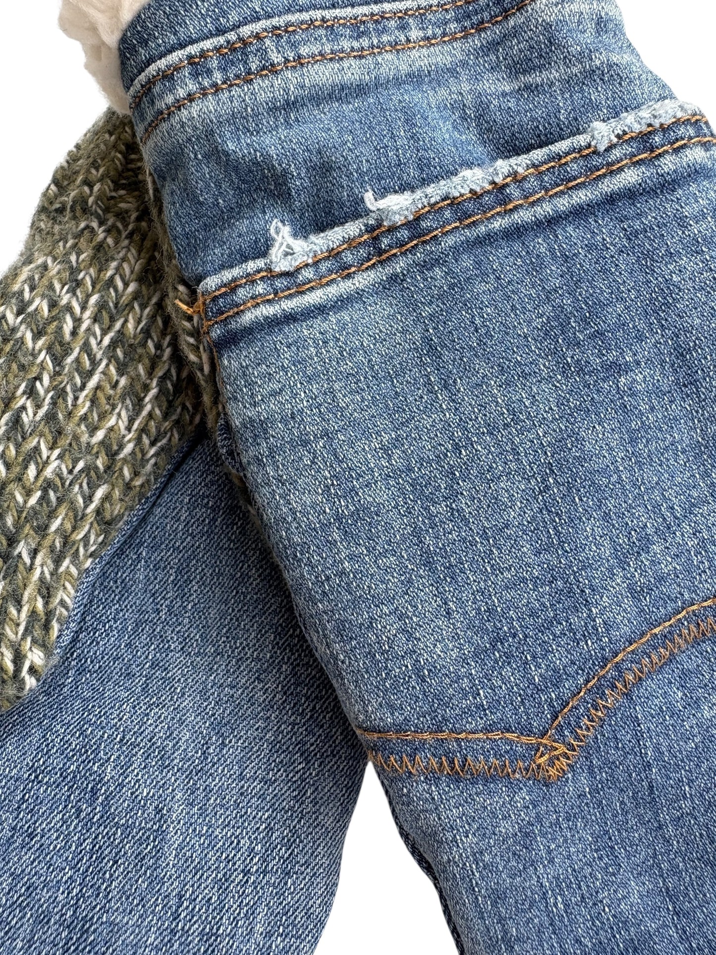 Up-cycled Denim Mittens - Large