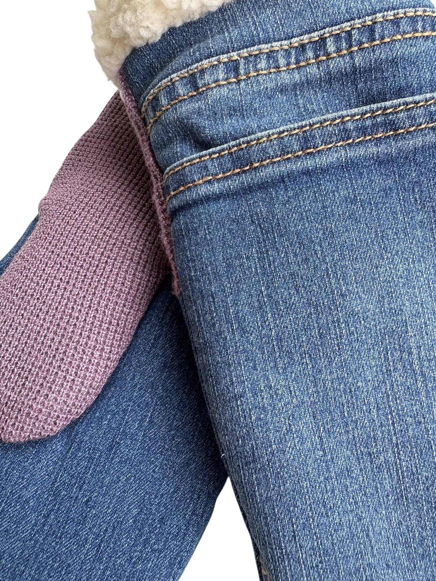 Up-cycled Denim Mittens - Large