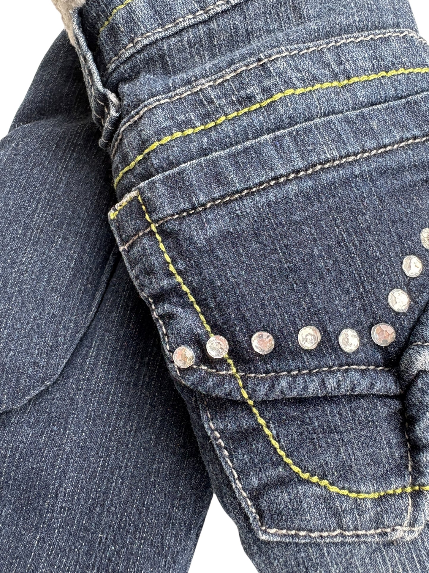 Up-cycled Denim Bling Mittens - Large