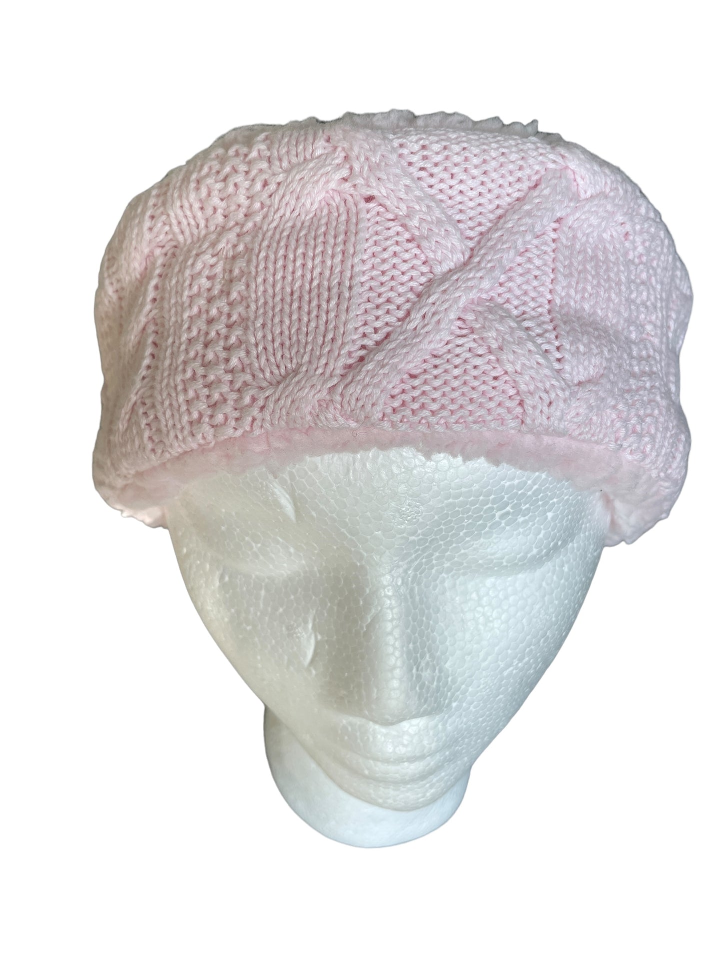 Up-cycled Light Pink Knit Ear Warmer - S/M image 0