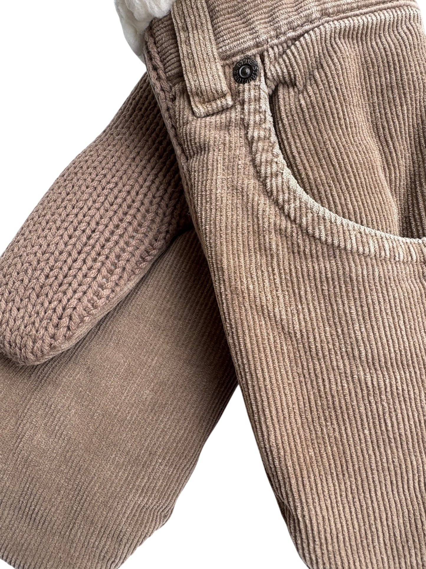 Up-cycled Corduroy Mittens - Large