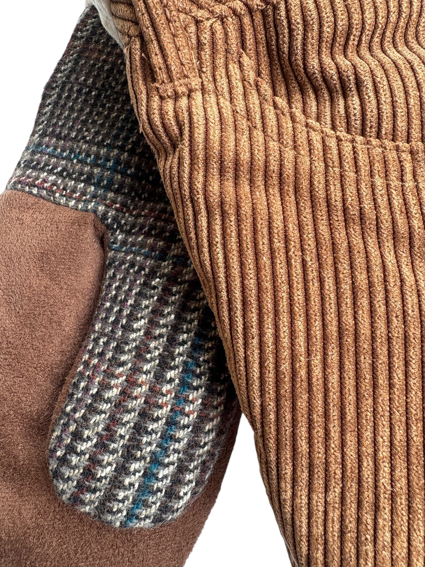 Up-cycled Corduroy Mittens - Large