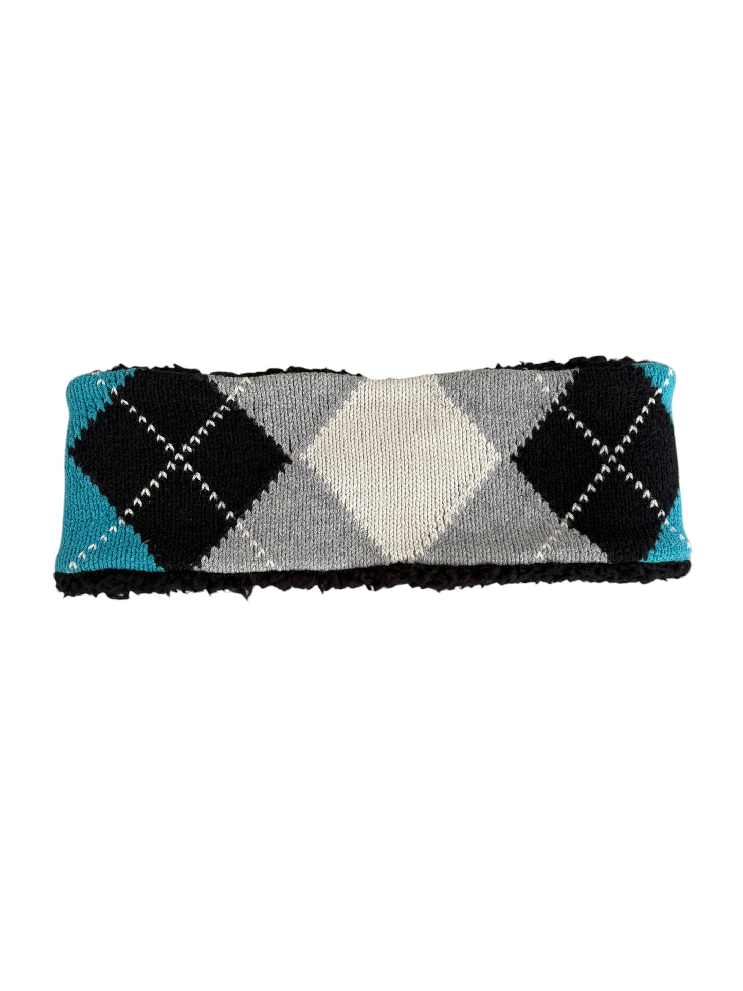 Adjustable Ear & Neck Warmer - Teal Argyle