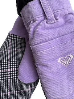 Up-cycled Purple Corduroy Mittens - Small