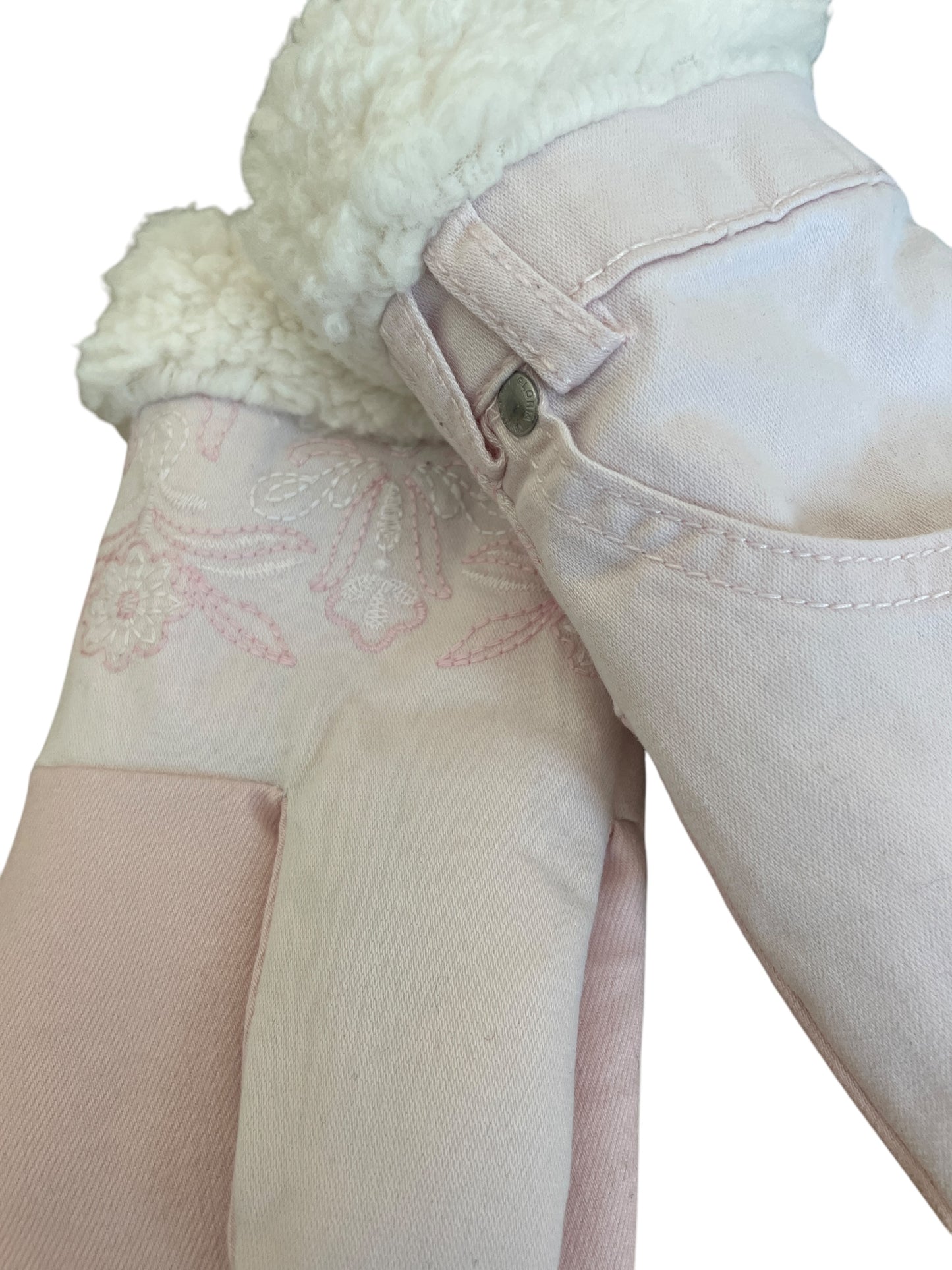 Up-cycled Soft Pink Mittens - Medium