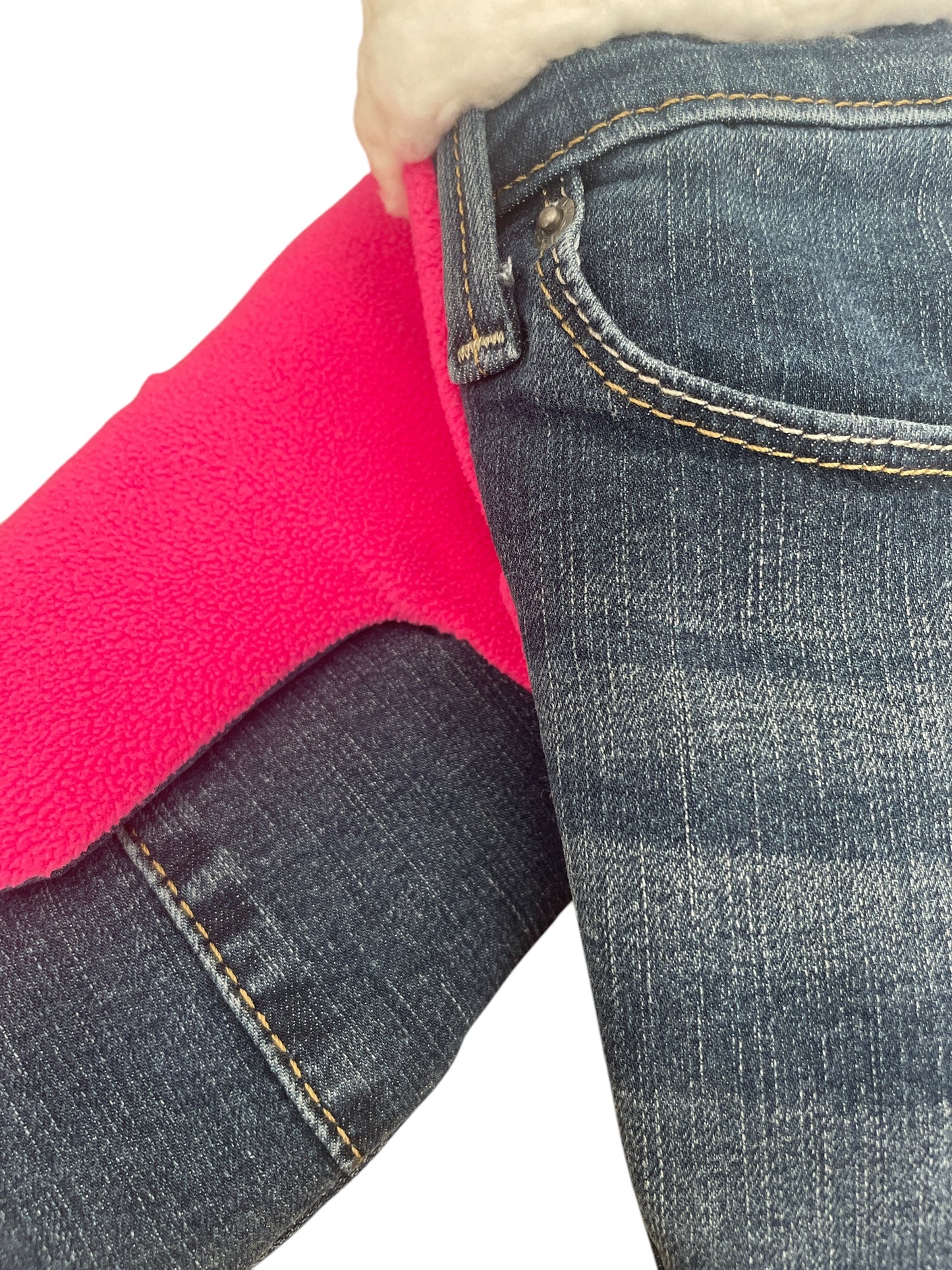 Up-cycled Denim Blue Jean Mittens - Medium