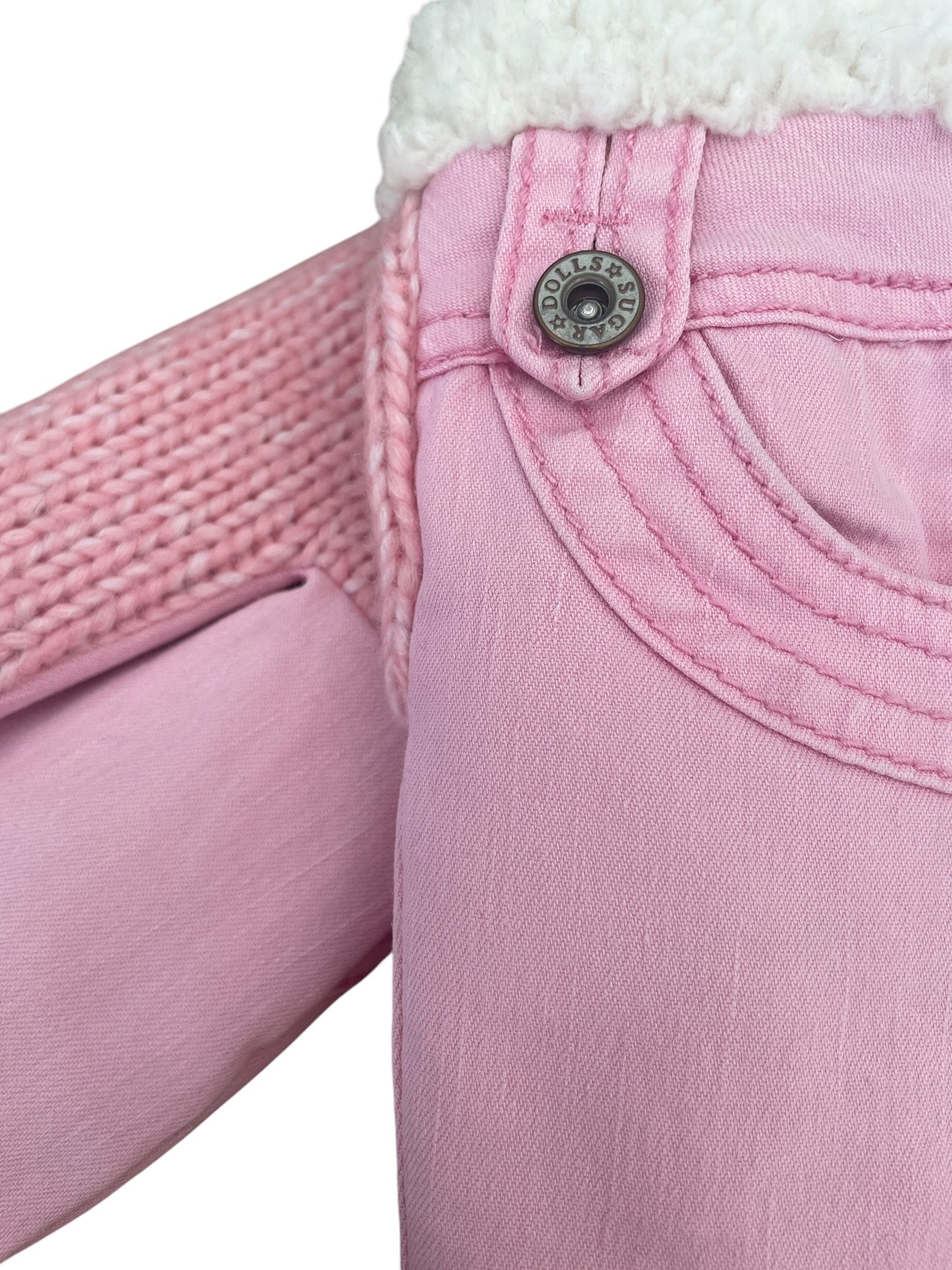 Up-cycled Pink Pocket Mittens - Medium
