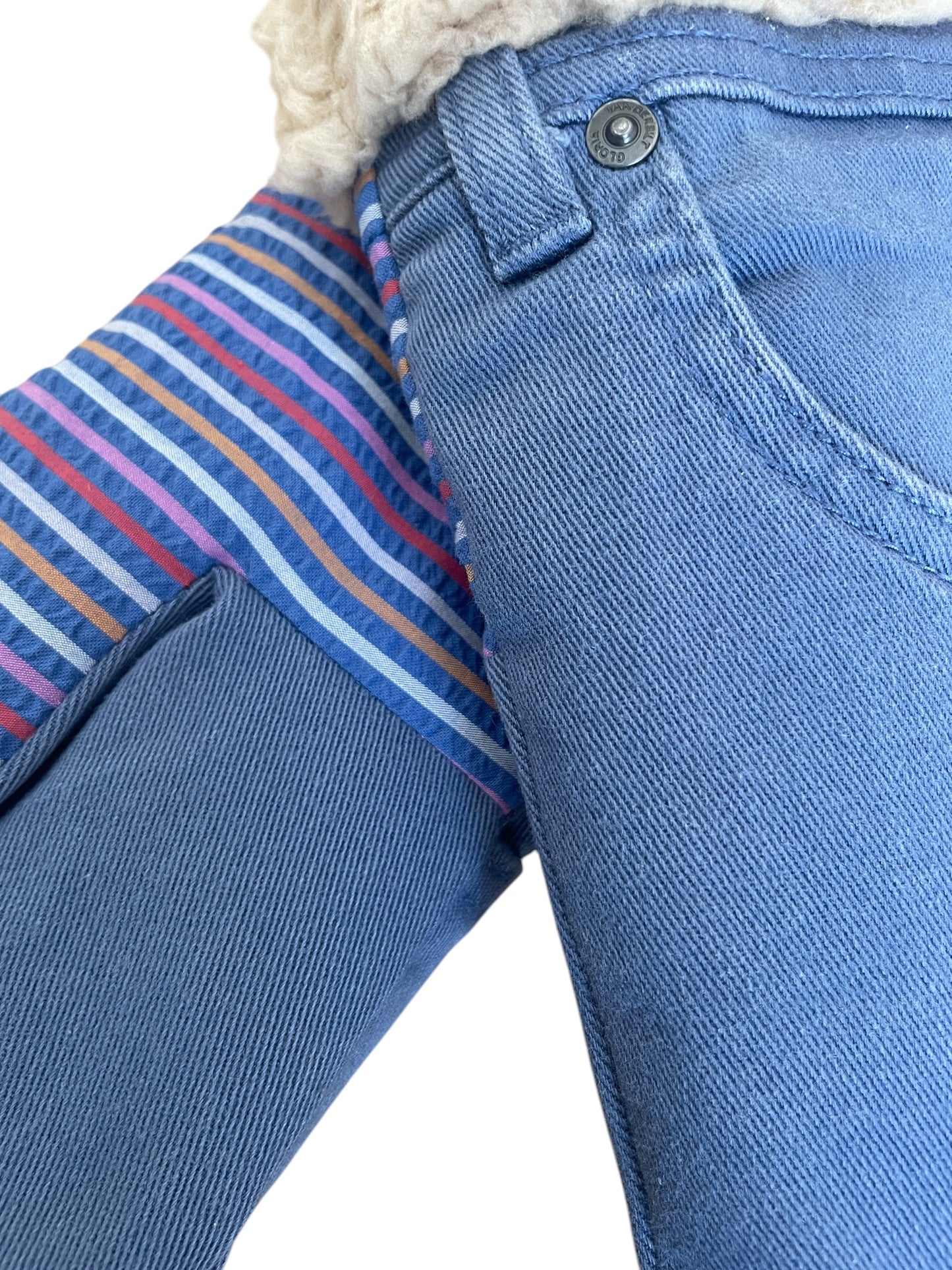 Up-cycled Blue Denim Mittens - Medium