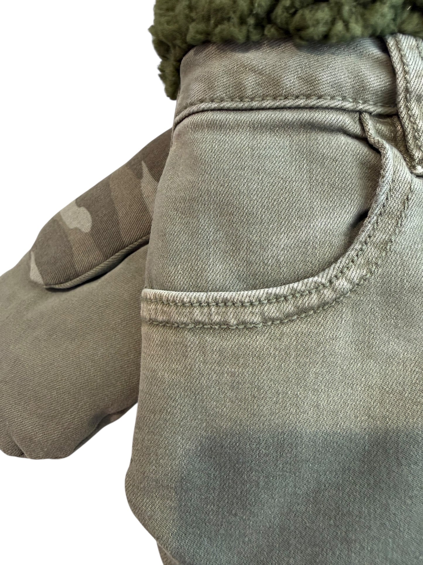 Upcycled Kids Mittens - Large (7 yrs. & up) | Green Camo