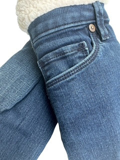Up-cycled Jean Pocket Mittens - Medium