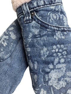 Up-cycled Jean Pocket Mittens - Medium