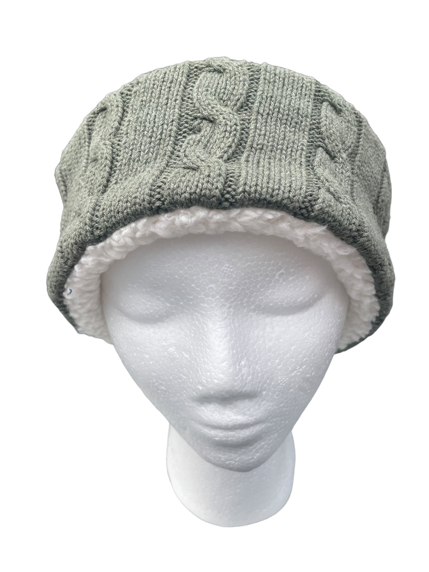 Up-cycled Green Cable Knit Ear Warmer M/L image 0