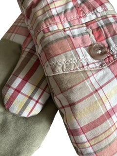 Up-cycled Plaid Pocket Mittens - Small