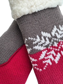 Upcycled Kids Mittens - Large (7 yrs. & up) | Snowflake, Knit