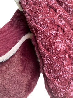 Up-cycled Knit Sweater Mittens - Medium
