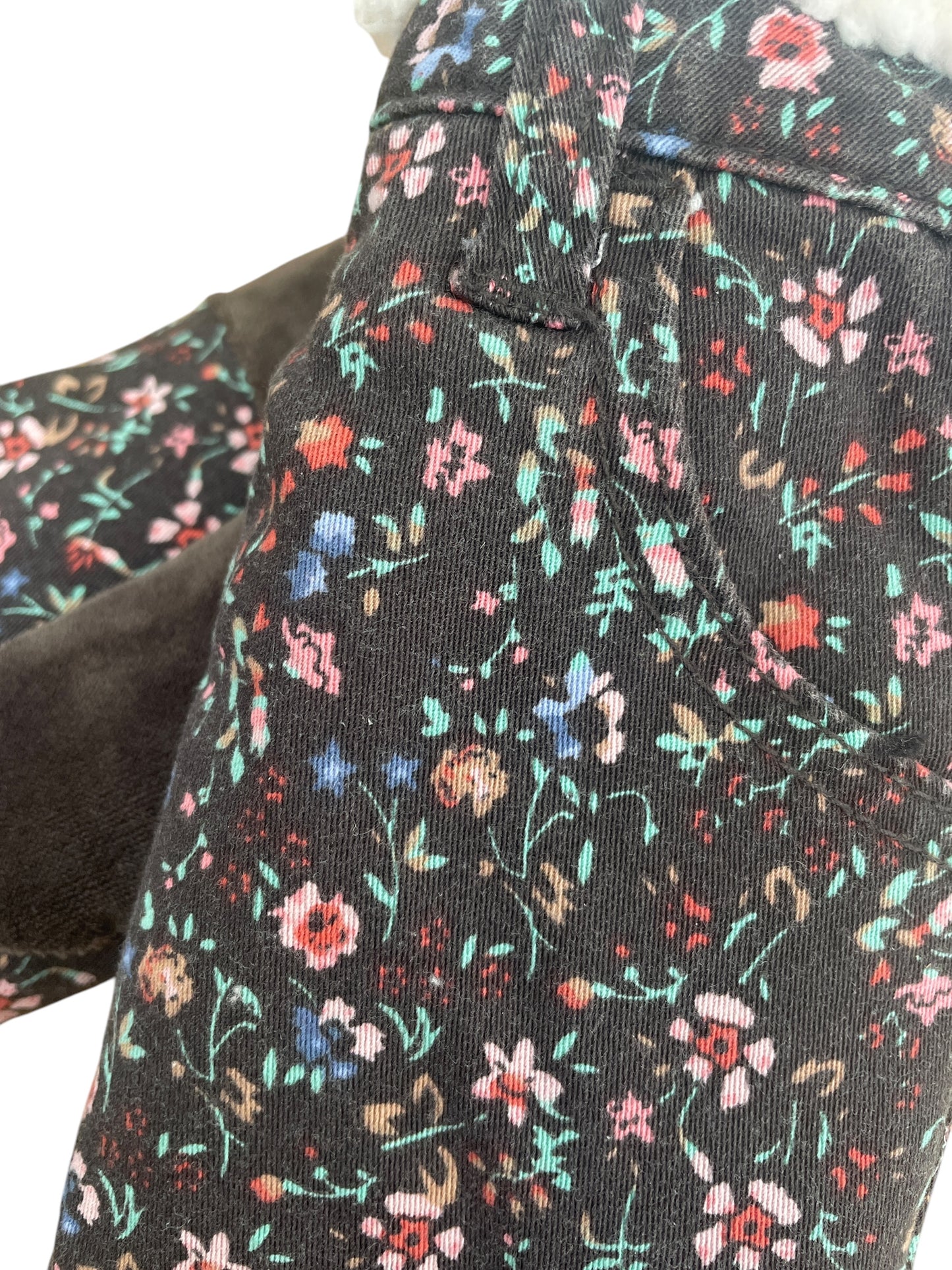 Up-cycled Floral Pocket Mittens - Medium