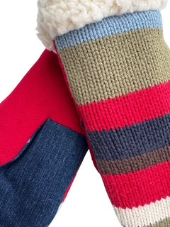 Upcycled Kids Mittens - Medium (4-6 yrs.) | Knit Stripe