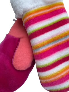 Upcycled Kids Mittens - Large (7 yrs. & up) | Bright Stipe