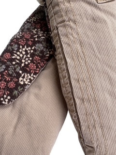 Up-cycled Neutral Floral Mittens - Large