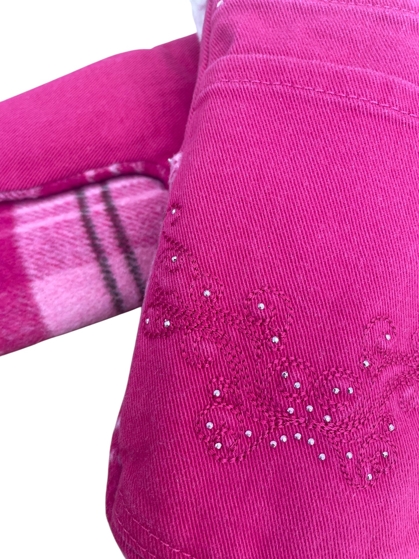 Up-cycled Pink Pocket Mittens - Medium