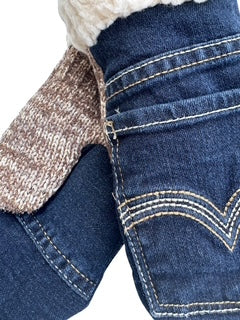 Upcycled Kids Mittens - Large (7 yrs. & up) | Denim