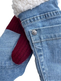Upcycled Kids Mittens - Large (7 yrs. & up) | Denim