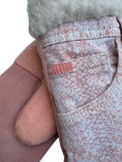 Upcycled Kids Mittens - Large (7 yrs. & up) | Peach Denim
