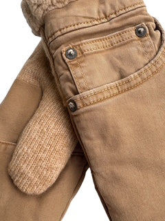 Up-cycled Neutral Mittens - Large