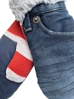 Upcycled Kids Mittens - Large (7 yrs. & up) | Denim
