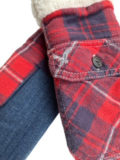Up-cycled Plaid Pocket Mittens - Small