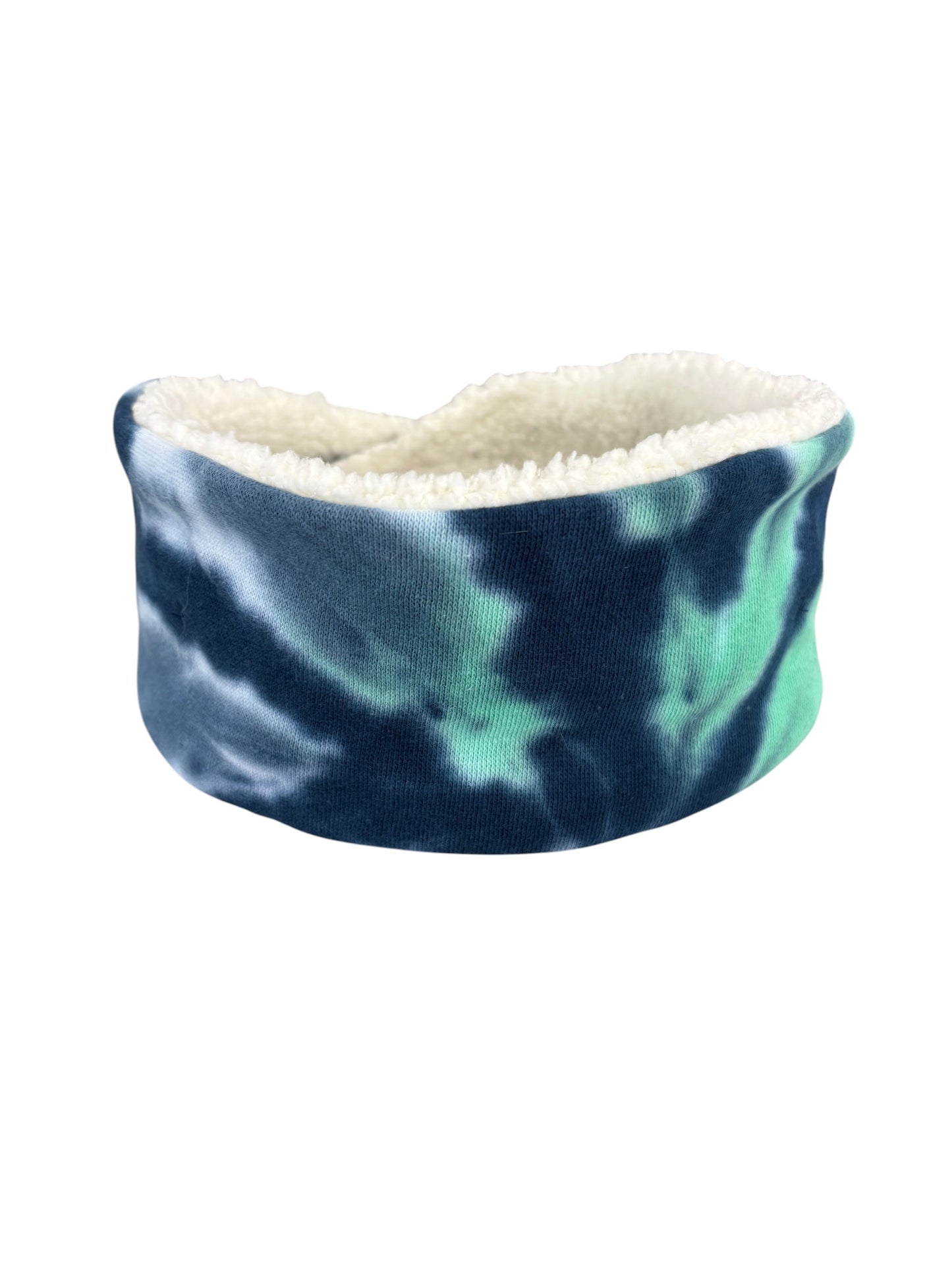 Adjustable Ear & Neck Warmer - Blue Green Tie Dye