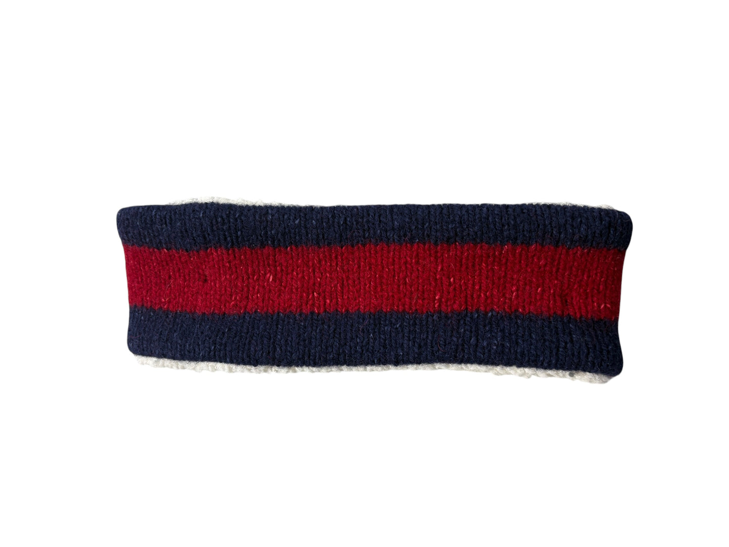 Adjustable Ear & Neck Warmer - Red and Blue