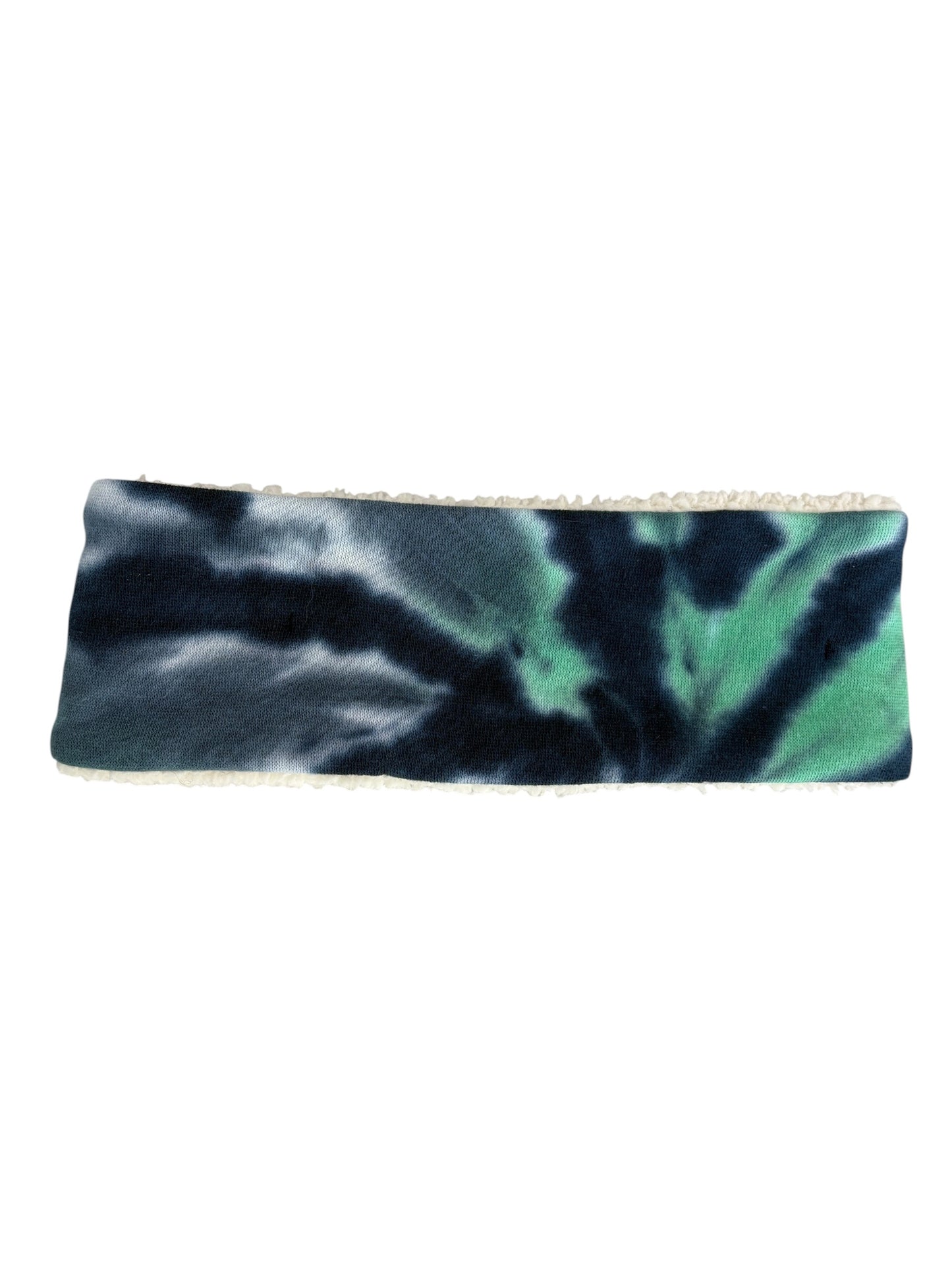 Adjustable Ear & Neck Warmer - Blue Green Tie Dye