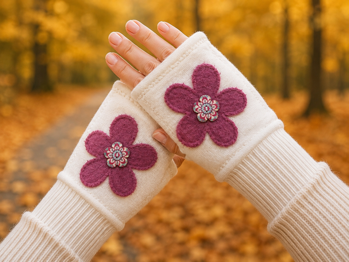 Flower Garden Hand Warmers - Berry Blossom