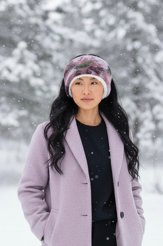Adjustable Ear & Neck Warmer - Dusty Mauve Floral