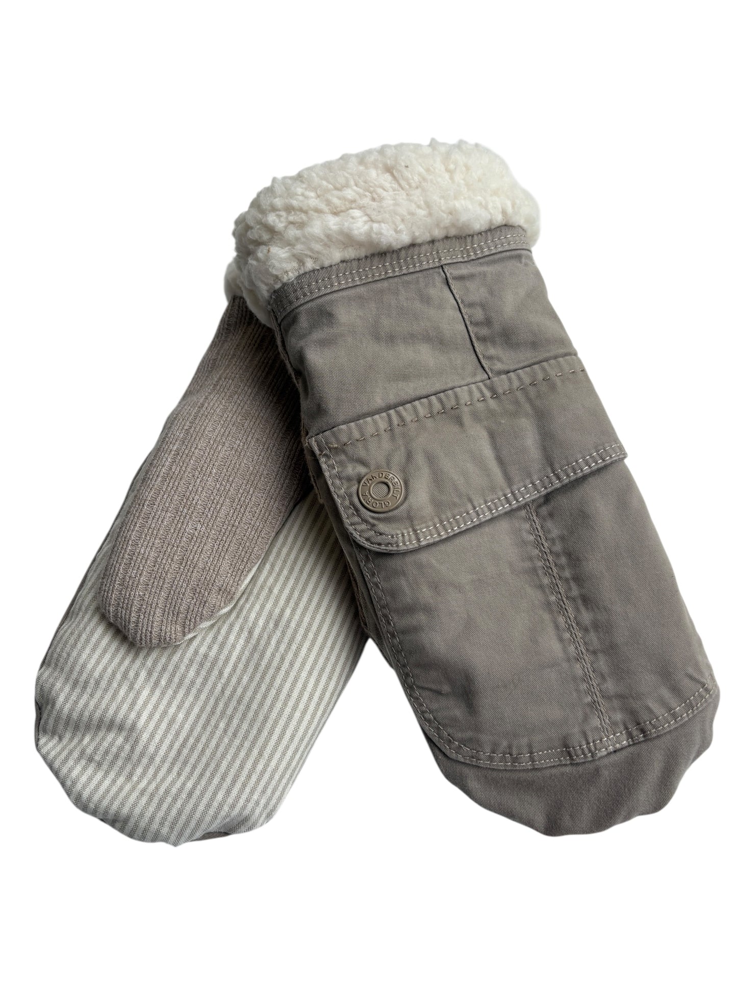 Up-cycled Neutral Mittens - Large