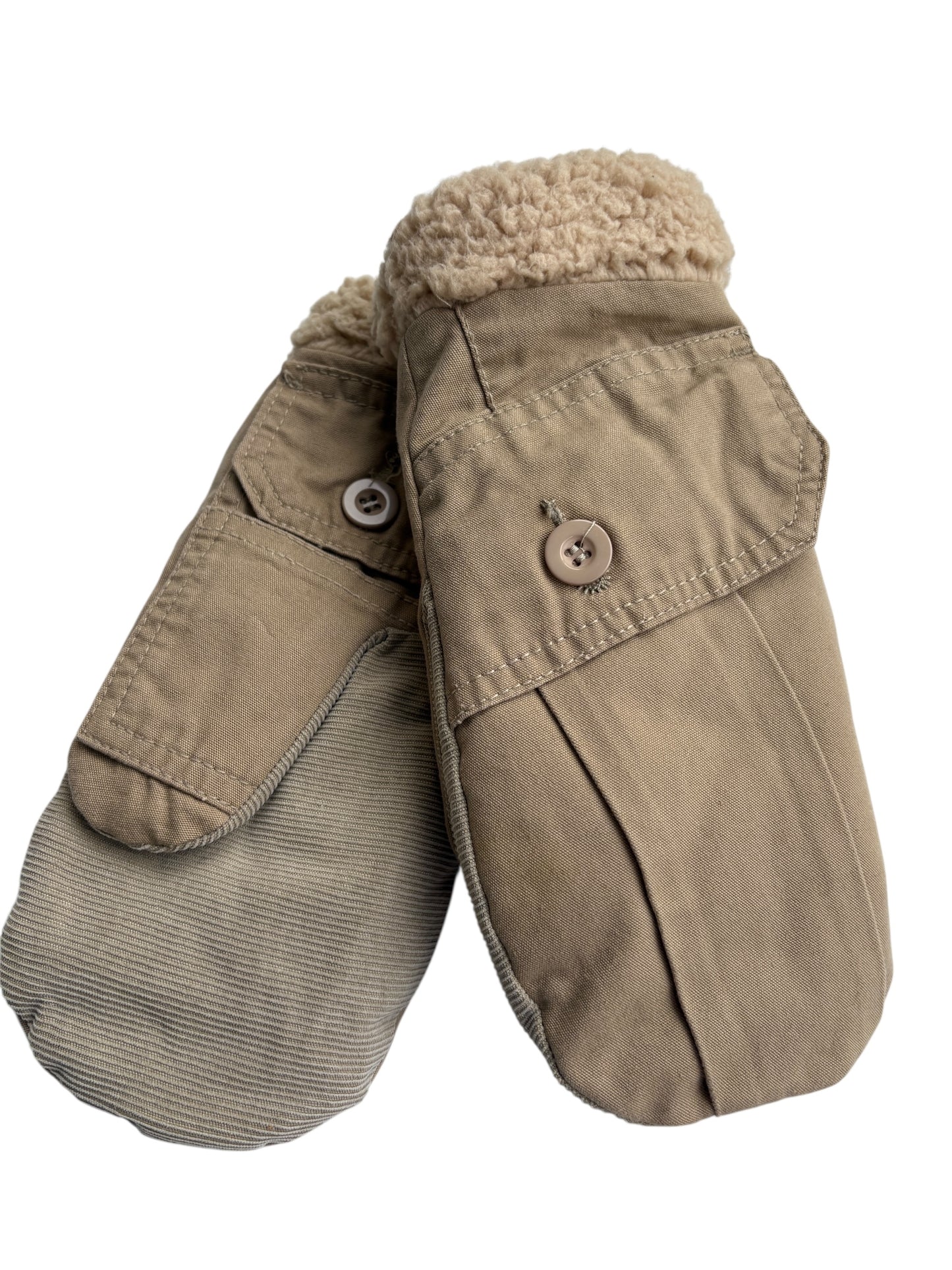 Up-cycled Neutral Mittens - Large