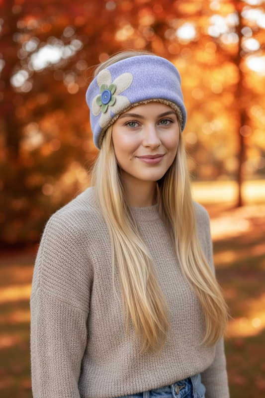 Flower Garden Ear Warmer - Lavender Meadow