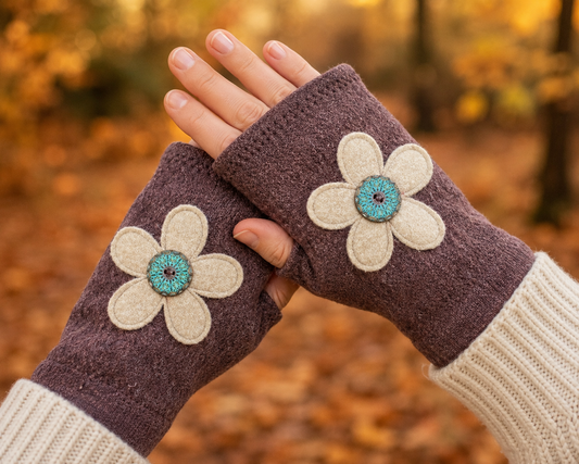 Flower Garden Hand Warmers - Chocolate Bloom