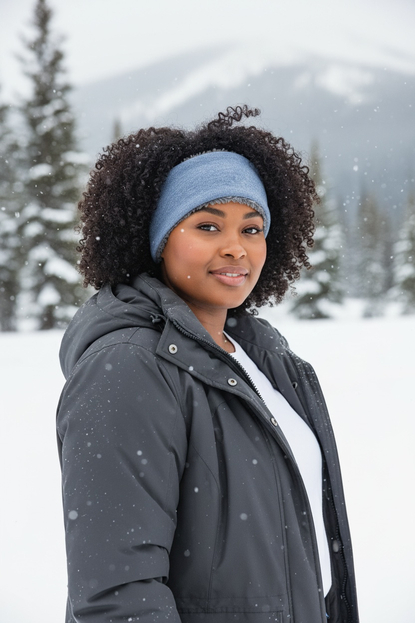 Adjustable Ear & Neck Warmer - Heathered Dusty Blue