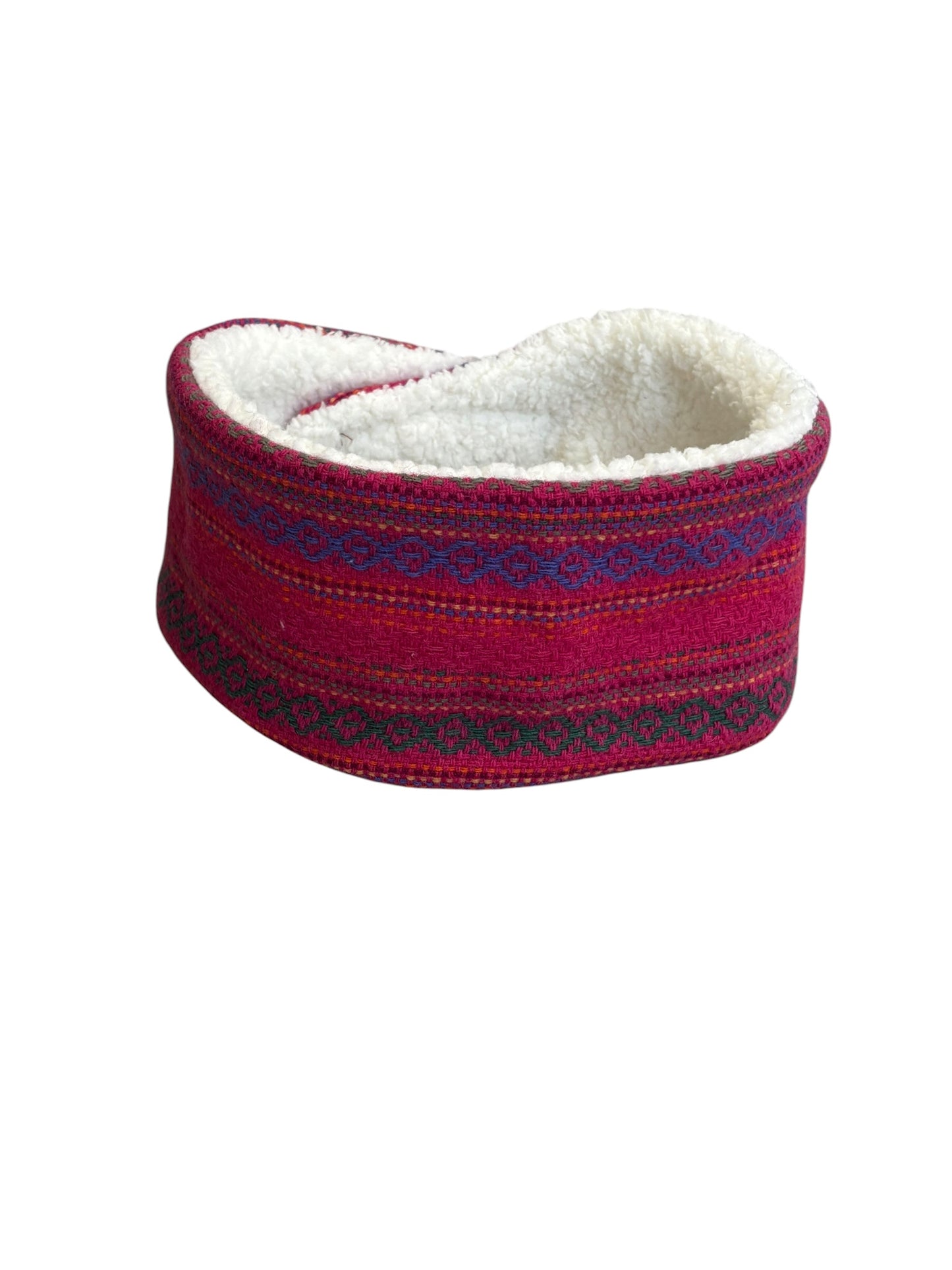 Adjustable Ear & Neck Warmer - Raspberry Multi
