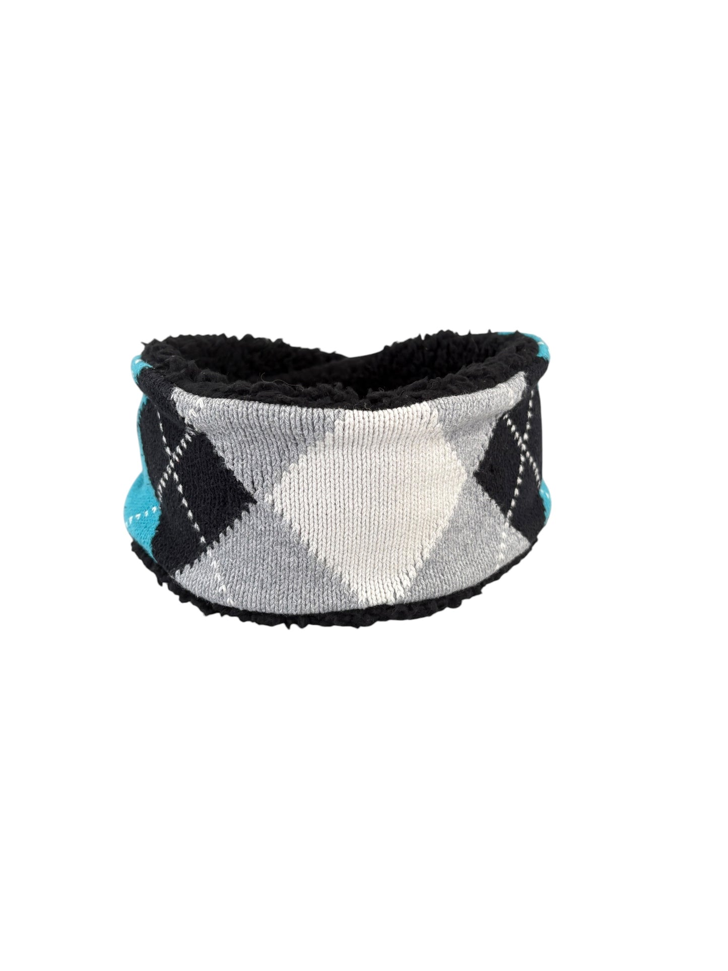 Adjustable Ear & Neck Warmer - Teal Argyle
