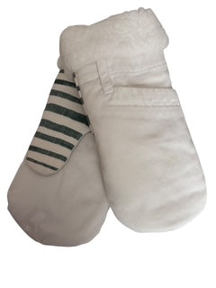 Up-cycled White Mittens - Small