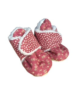 Baby Booties (3-6 Months) – Hook & Loop Closure, Sherpa Fleece Lined