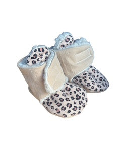 Baby Booties (0–3 Months) – Hook & Loop Closure, Sherpa Fleece Lined