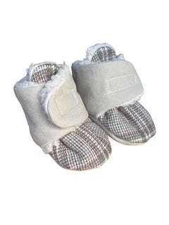 Baby Booties (3-6 Months) – Hook & Loop Closure, Sherpa Fleece Lined