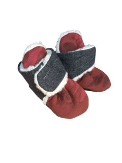 Baby Booties (6-12 Months) – Hook & Loop Closure, Sherpa Fleece Lined