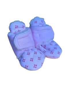 Baby Booties (3-6 Months) – Hook & Loop Closure, Sherpa Fleece Lined