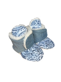 Baby Booties (12–18 Months) – Hook & Loop Closure, Sherpa Fleece Lined