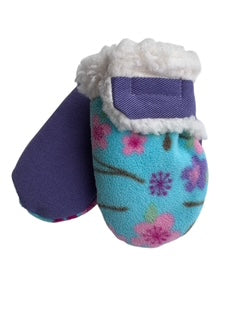 Upcycled Baby Mittens - XS (6-18 Mos.) | Hook & Loop | Upcycled | Purple Flower